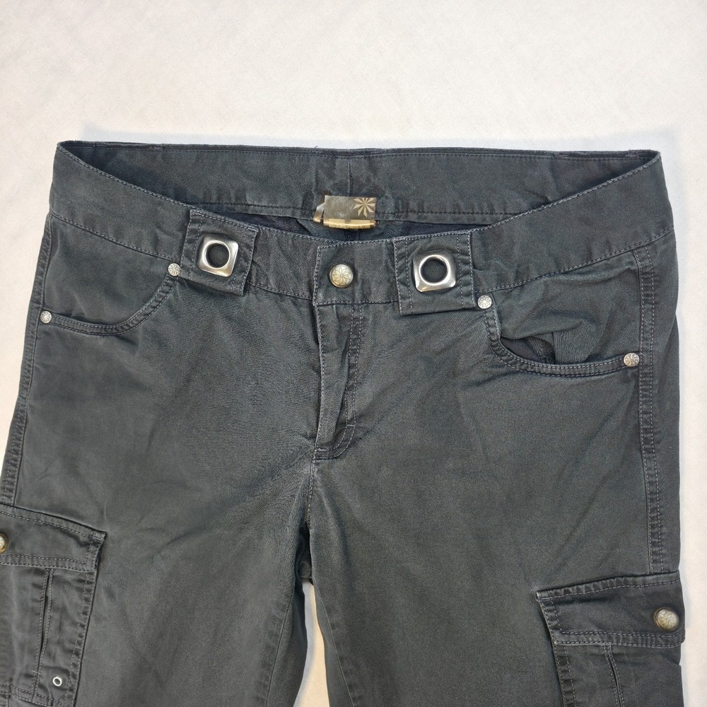 Athleta Cargo Metal Grommet Pants Womens Sz 12 Tall 34x34‎ Gorpcore Y2K
